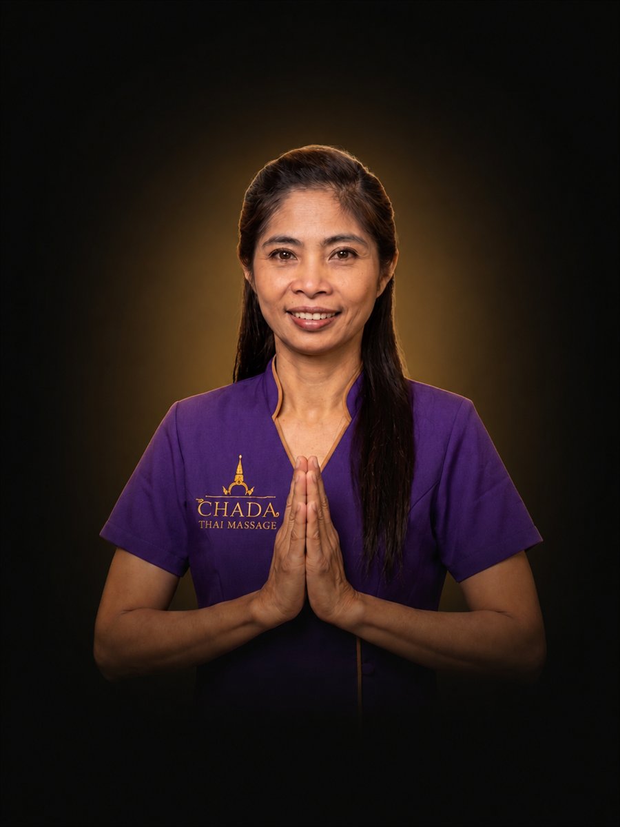 CHADA Therapeutin Puti in traditioneller Massageuniform
